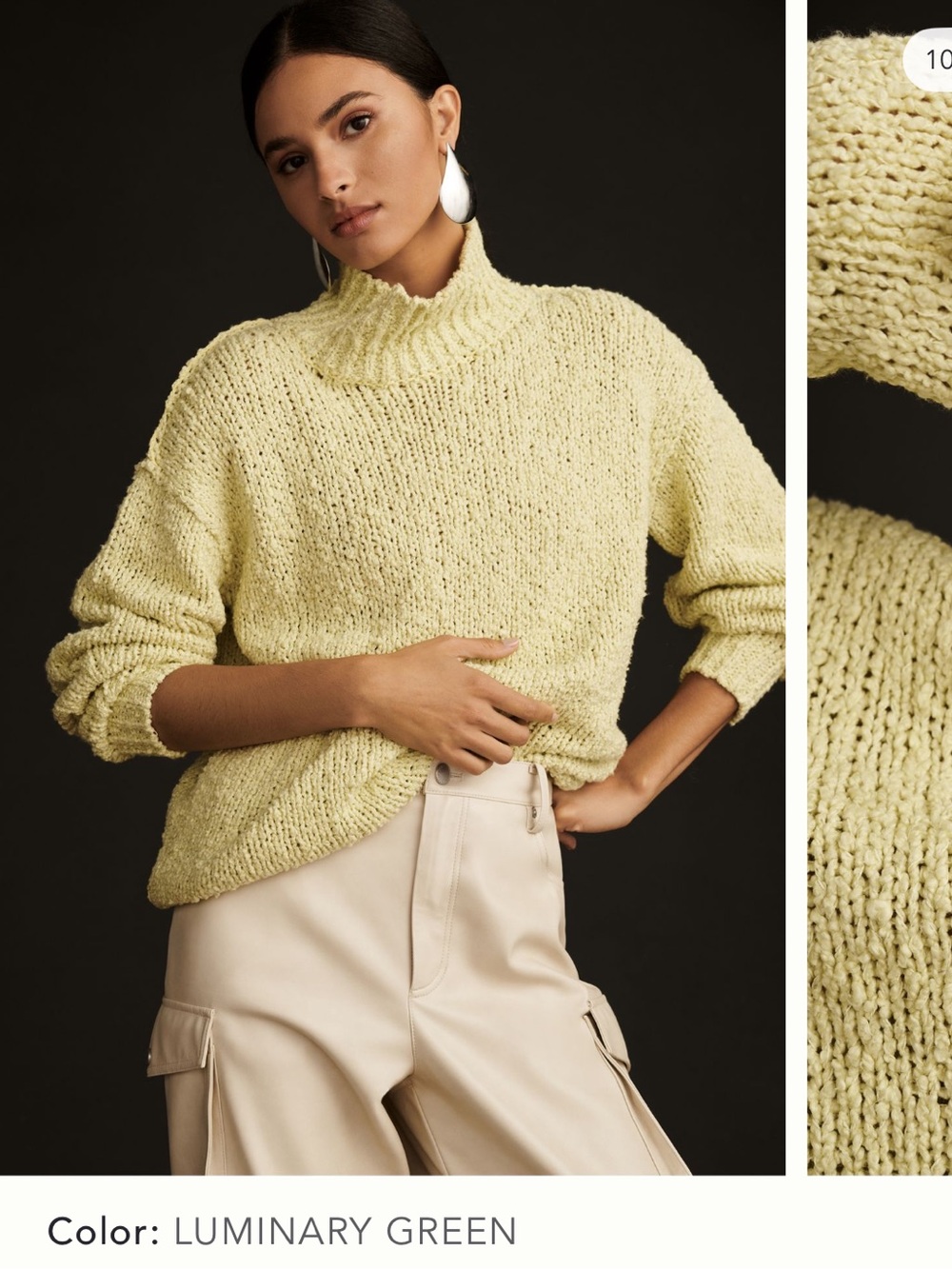 Anthropologie The Need - It Oversized Mock Neck Sweater